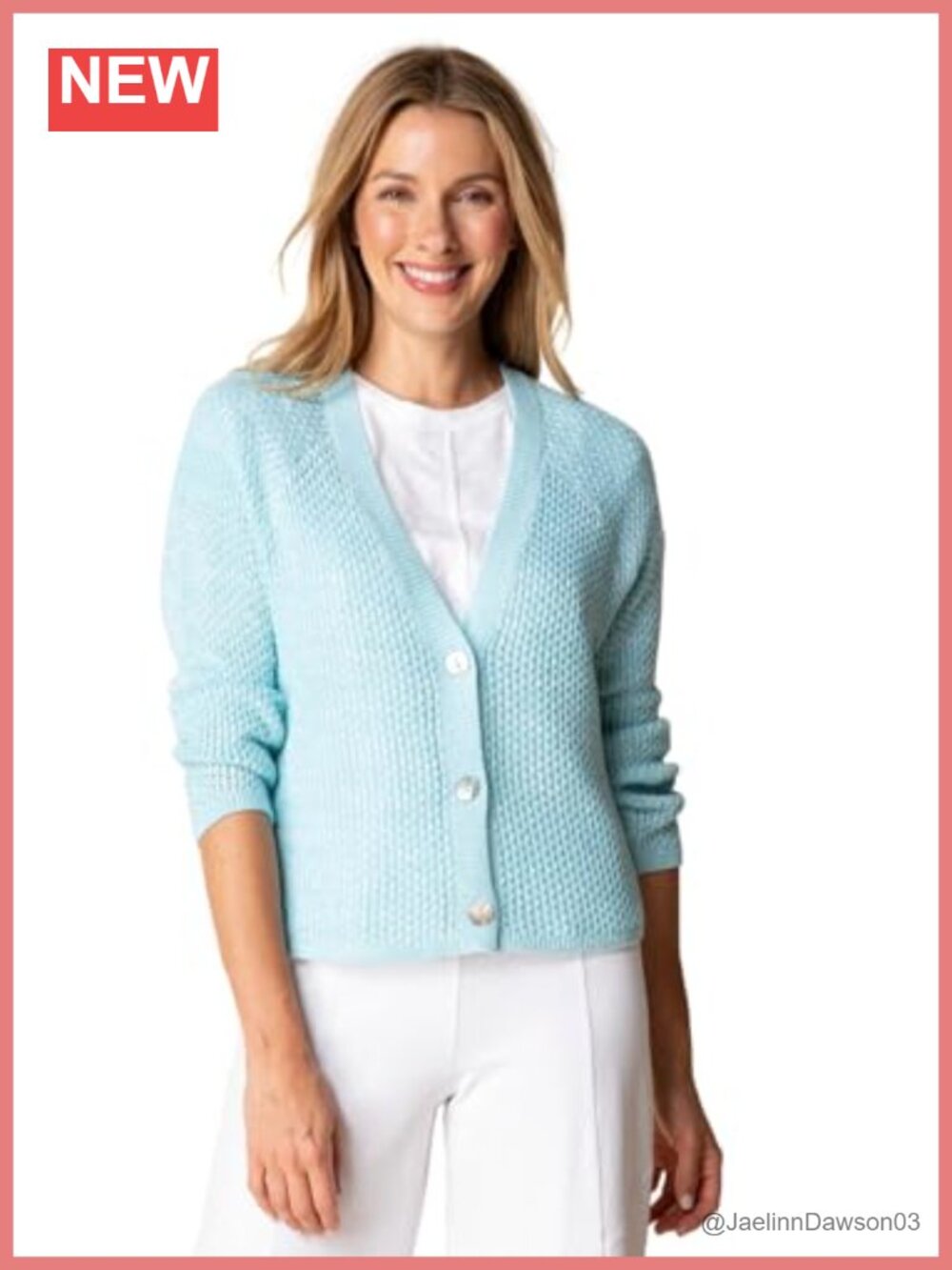 Crochet Short Button Down Cardigan Loose Fit Lightweight